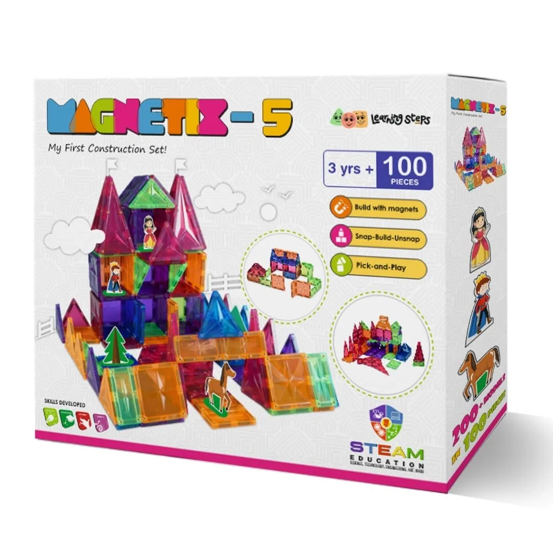 MAGNETIX - 5 | 3+ Years | Learning Steps Educational Toy | 100 Pieces - Image 2