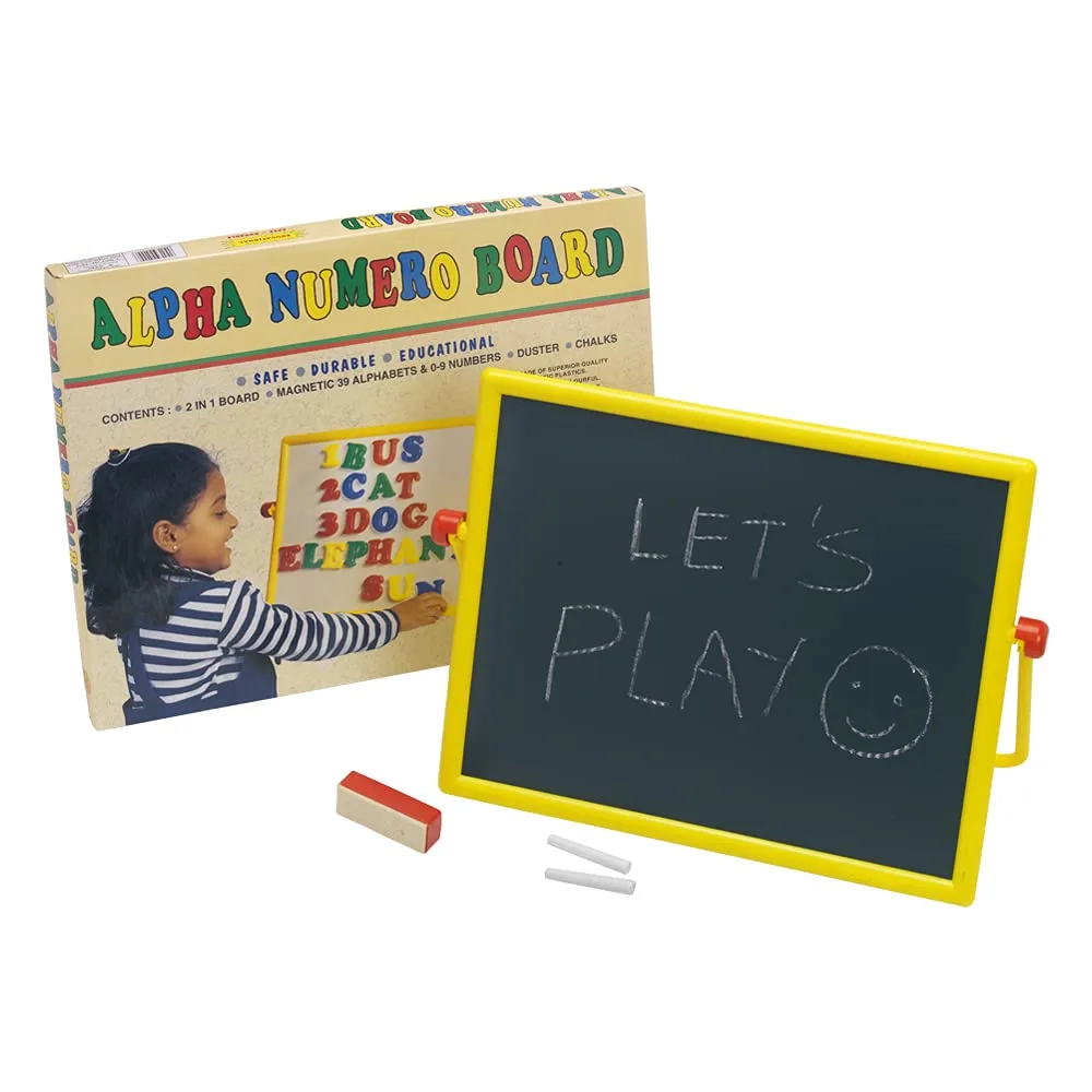 ALPHA NUMERO BOARD | 3+ Years | Learning Steps Educational Toy | 50 Magnetic Letters - Image 1