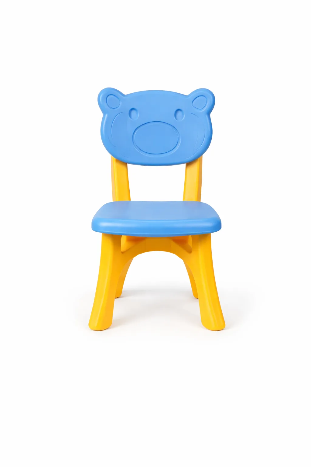 Twirl Kids Plastic Chair with Backrest � Blue & Yellow - Image 1