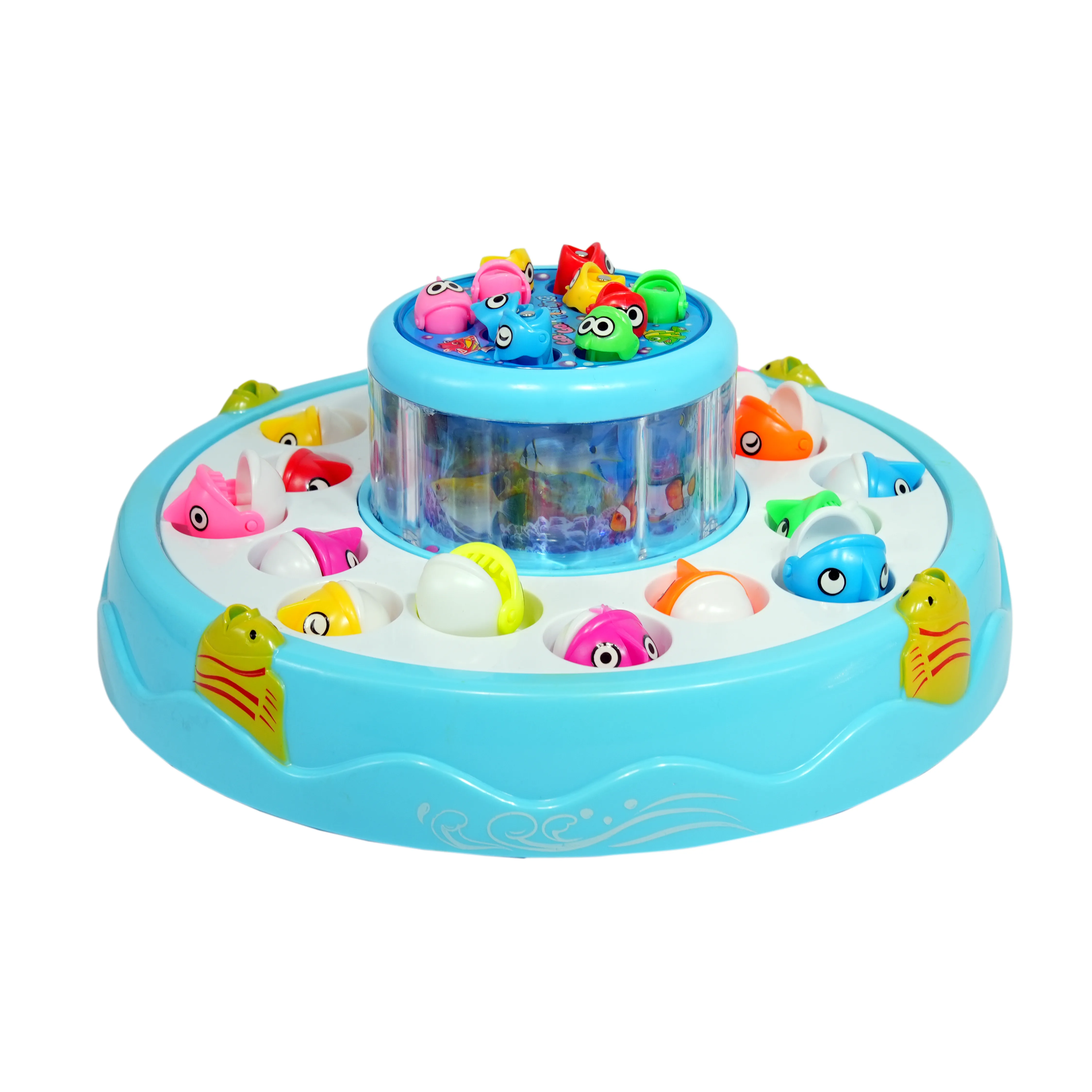 Kids Rotating Fishing Game Toy with Colorful Fish � Interactive Musical Fishing Set - Image 1