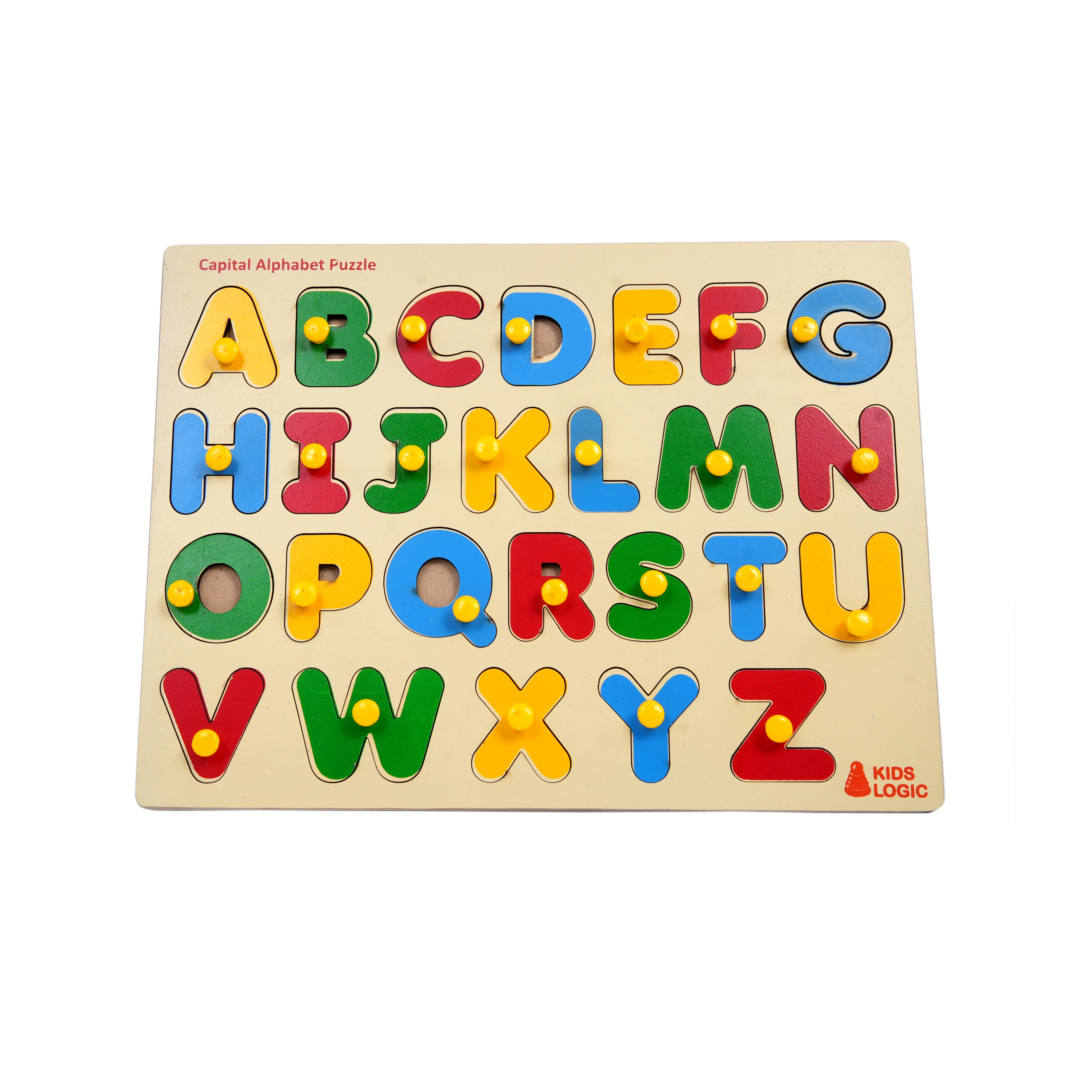 Wooden Capital Alphabet Puzzle Board for Kids - Image 2