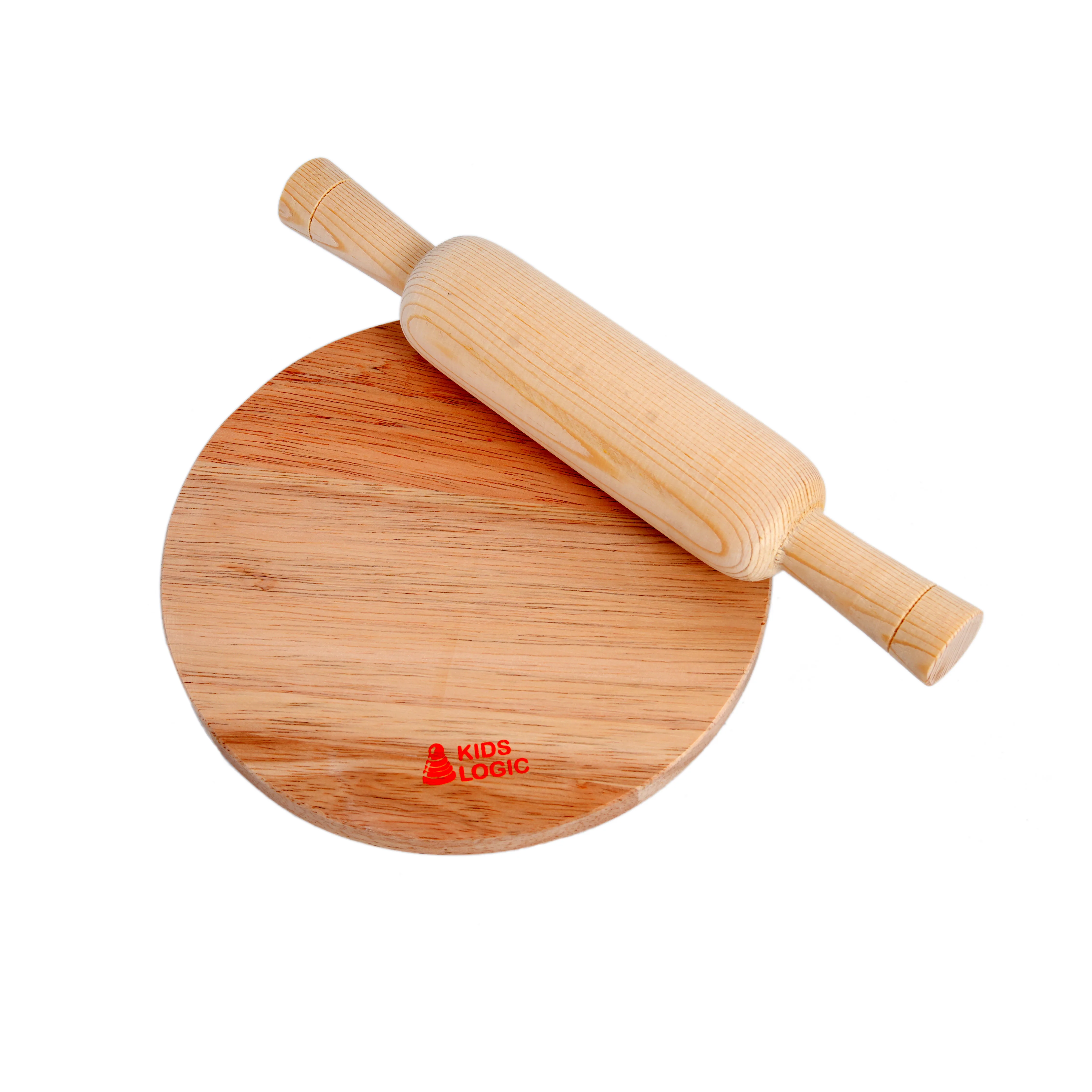 Kids Logic Wooden Rolling Pin and Board Toy Set - Image 1