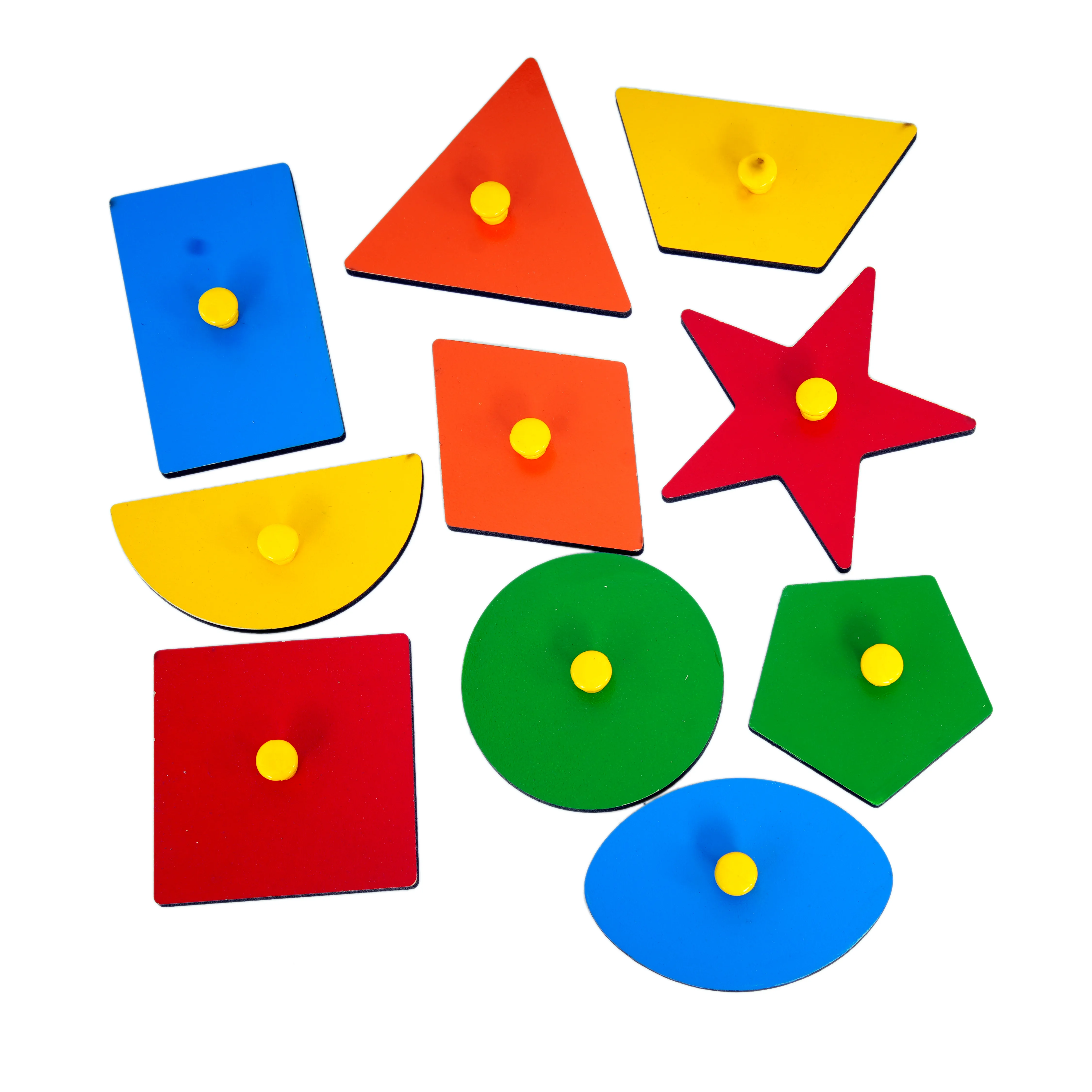 Kids Logic King Size Identification Tray � Geo Shapes Wooden Puzzle Board - Image 2